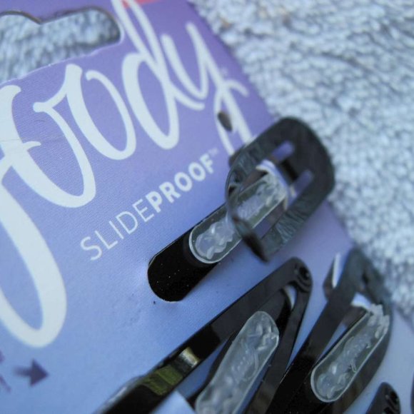 6 Black Goody Stay Put Slide Proof Hair Snap Clips Secure Hold Clips Metal Bonus - Picture 4 of 6